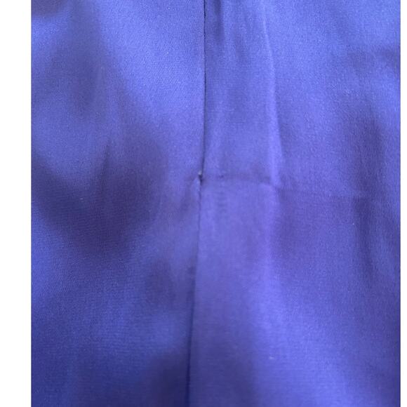Milly New York Stretch 100% Silk Crepe Tank Dress Cobalt Blue Womens Size 6 New - Picture 15 of 15